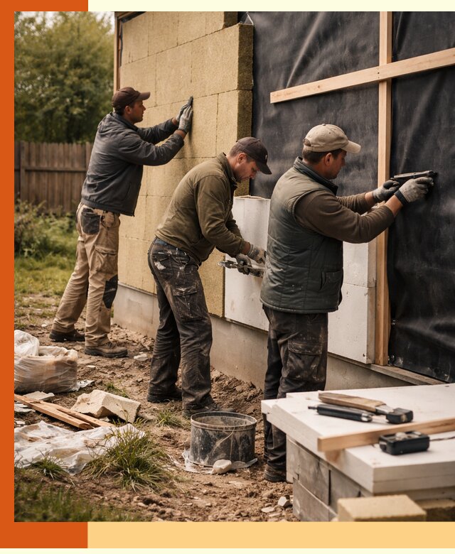 Утепление дачного дома под ключ в Губкине