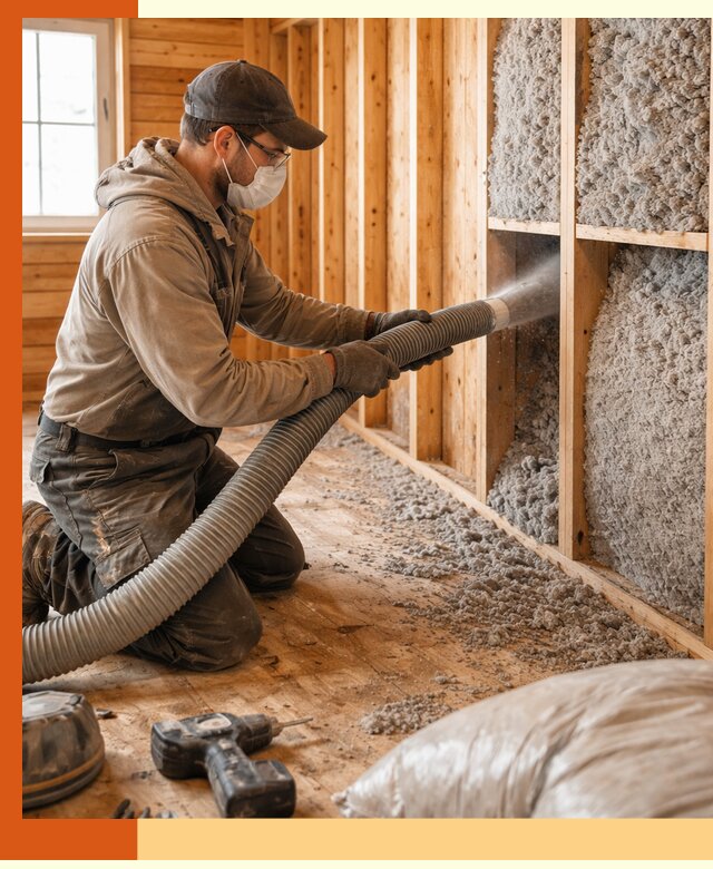 Утепление дачного дома эковатой в Губкине — быстро и надёжно