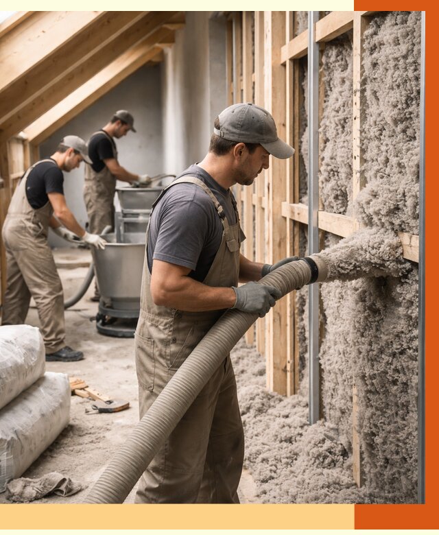 Утепление таунхауса эковатой в Губкине от 2235 руб./м² — монтаж и задувка | ТепломастерГбк