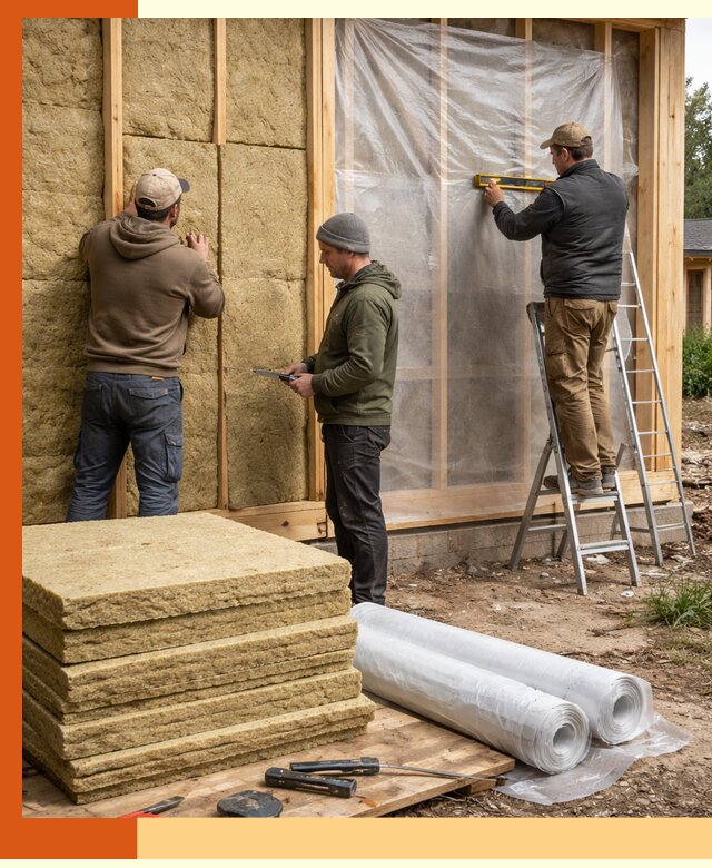 Утепление каркасного дома в Губкине под ключ с гарантией качества