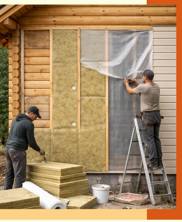 Утепление дома из бруса в Губкине от 3809 руб./м2 — работы под ключ | ТепломастерГбк