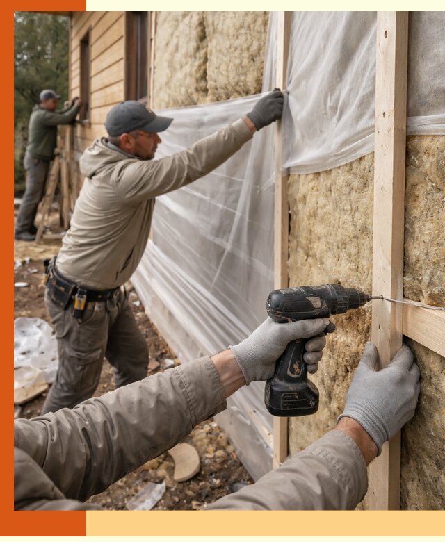 Утепление дома из бруса в Губкине качественно и долговечно