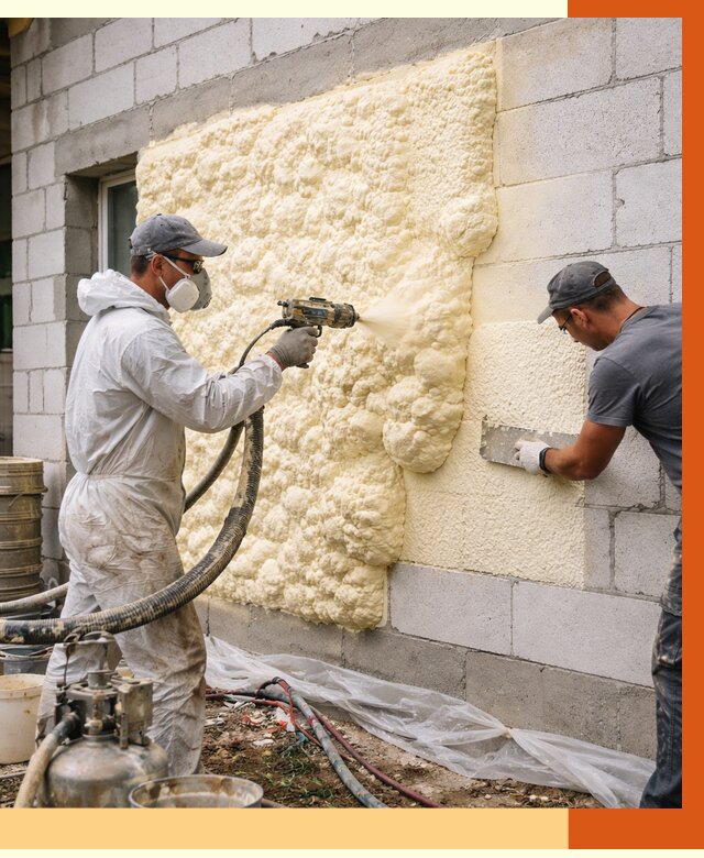 Утепление дома из газобетона ППУ в Губкине от 4876 руб./м² под ключ | ТепломастерГбк