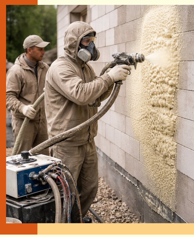 Утепление дома из газобетона ППУ в Губкине — надежная теплоизоляция