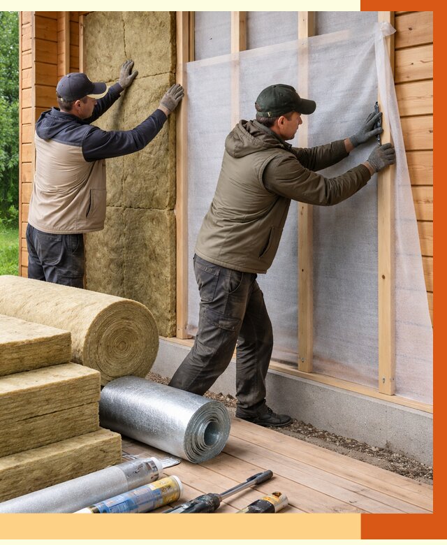 Утепление дома из двойного бруса в Губкине от 4876 руб./м² — ТепломастерГбк под ключ