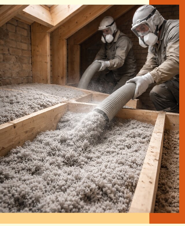 Утепление коттеджа эковатой в Губкине от 2540 руб./м² — комплексная задувка и монтаж | ТепломастерГбк