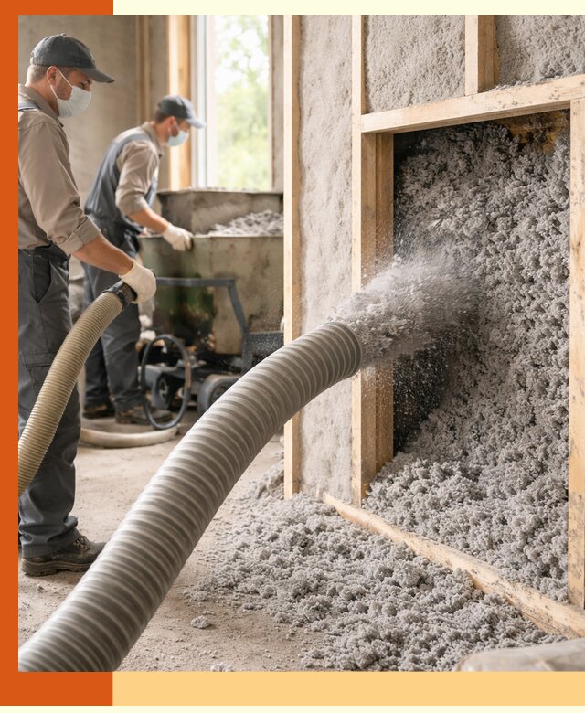 Утепление коттеджа эковатой в Губкине с гарантией качества