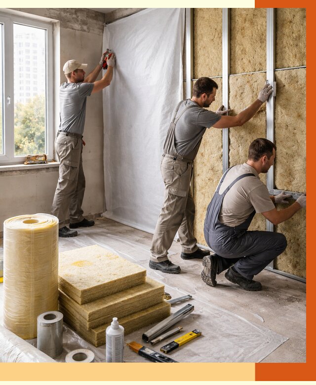 Утепление квартиры в Губкине от 4571 руб/м2 — утеплить квартиру изнутри и снаружи | ТепломастерГбк