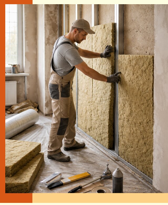 Утепление квартиры в Губкине — комплексная теплоизоляция стен и полов