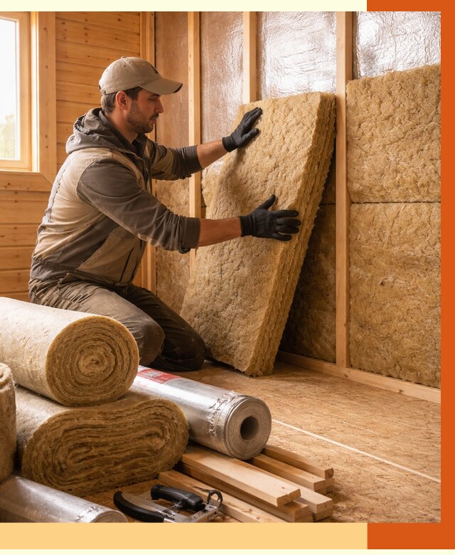 Утепление бани в Губкине под ключ от 4571 руб./м2 — утеплить потолок, пол и стены | ТепломастерГбк