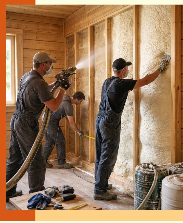 Утепление бани пенополиуретаном (ППУ) в Губкине