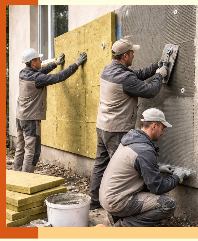 Утепление фасада под штукатурку в Губкине — энергоэффективная технология