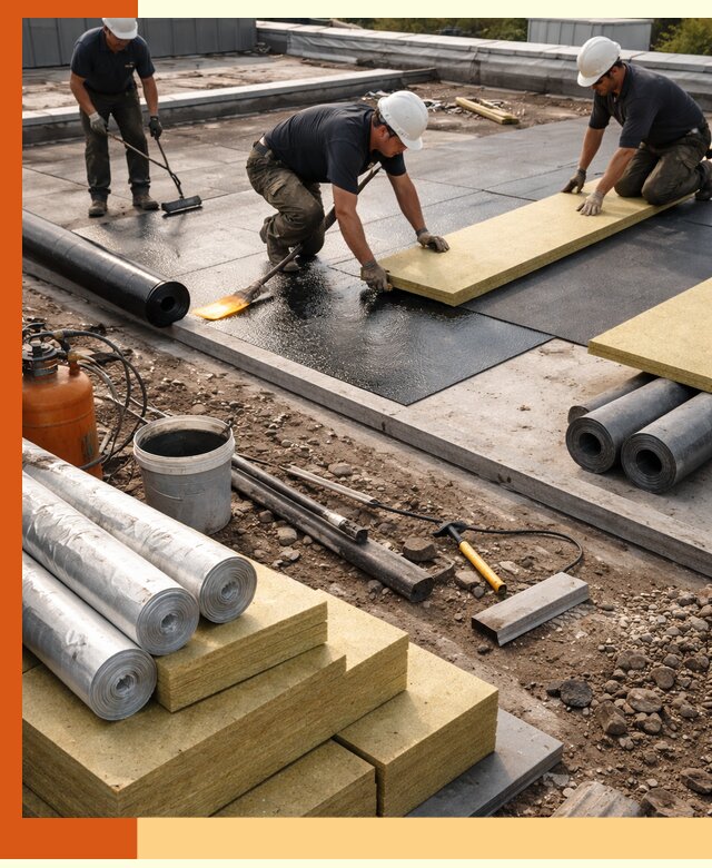 Утепление плоской крыши в Губкине — надежная теплоизоляция и герметизация