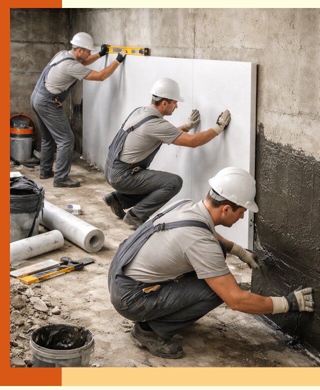 Утепление фундамента изнутри профессионально в Губкине