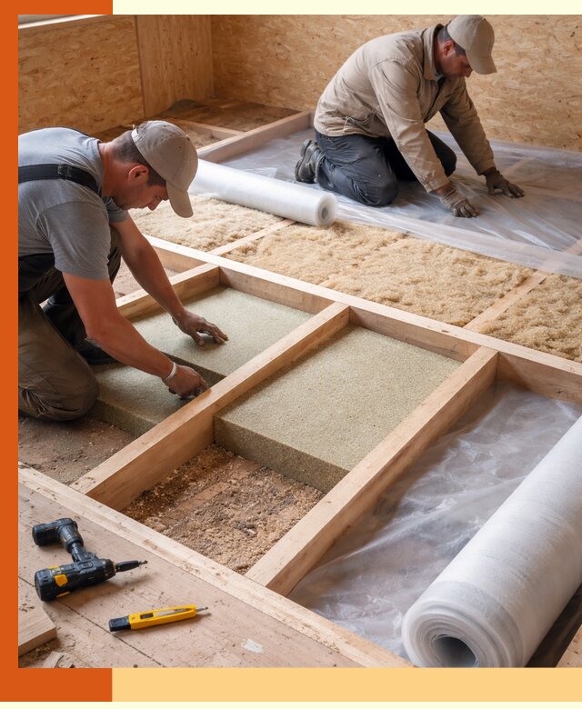 Профессиональное утепление деревянного пола в Губкине