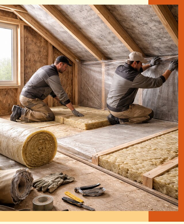 Утепление чердака в Губкине от 7619 руб/м² — теплоизоляция и комплексное утепление под ключ | ТепломастерГбк
