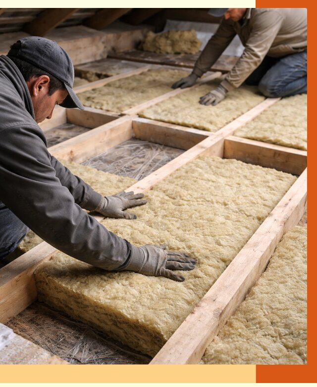 Утепление чердака минватой в Губкине от 3555 руб/м2 под ключ | ТепломастерГбк