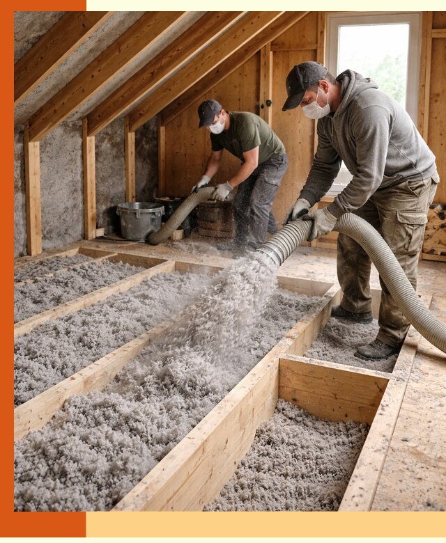 Утепление мансарды эковатой в Губкине с гарантией качества