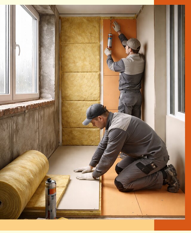 Утепление лоджии под ключ в Губкине от 6603 руб/м2 — комплексное решение | ТепломастерГбк