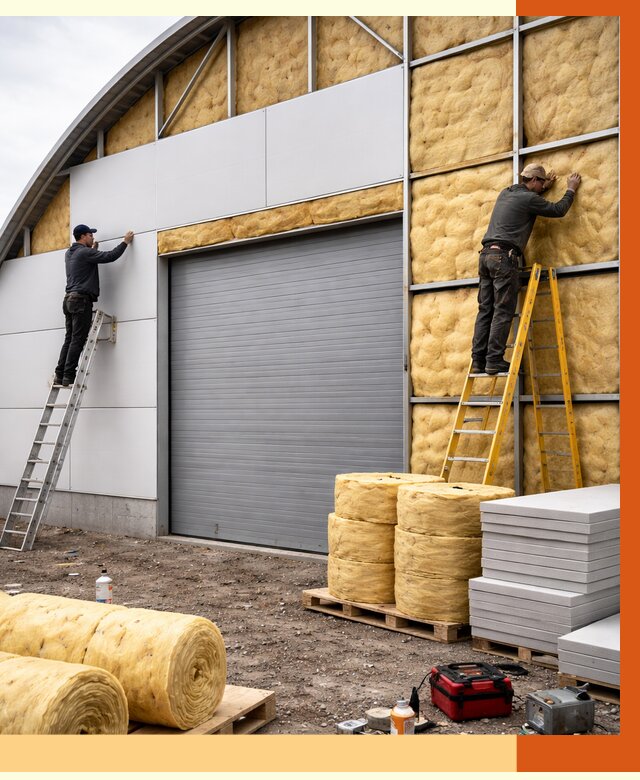 Утепление ангара пенополиуретаном в Губкине от 7314 руб./м² — комплекс от ТепломастерГбк