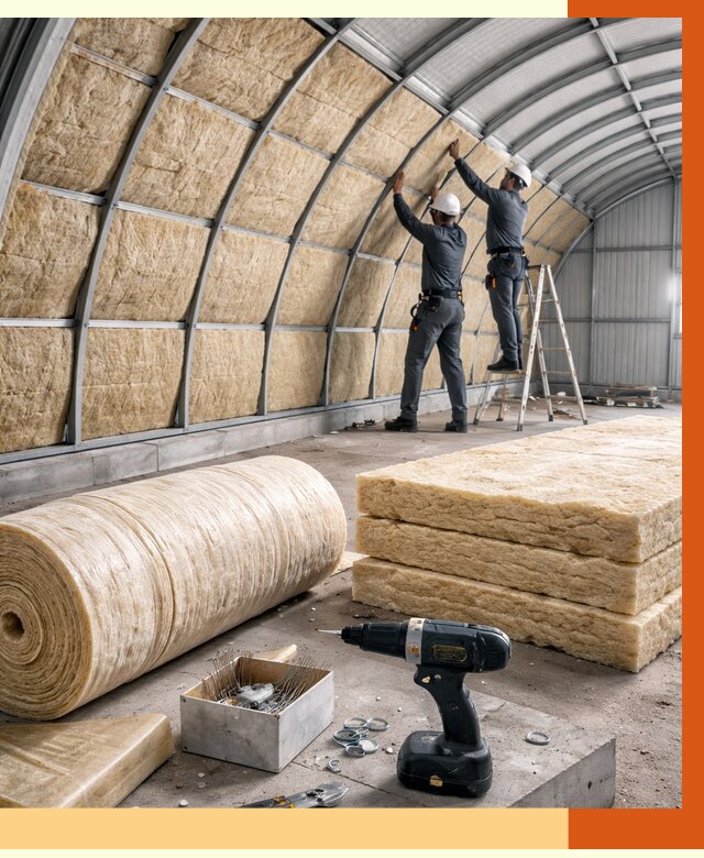 Утепление арочного ангара в Губкине от 3251 руб./м2 под ключ | ТепломастерГбк