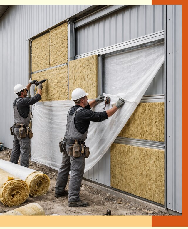 Утепление металлического склада в Губкине от 4571 руб/м2 — комплексное утепление под ключ | ТепломастерГбк