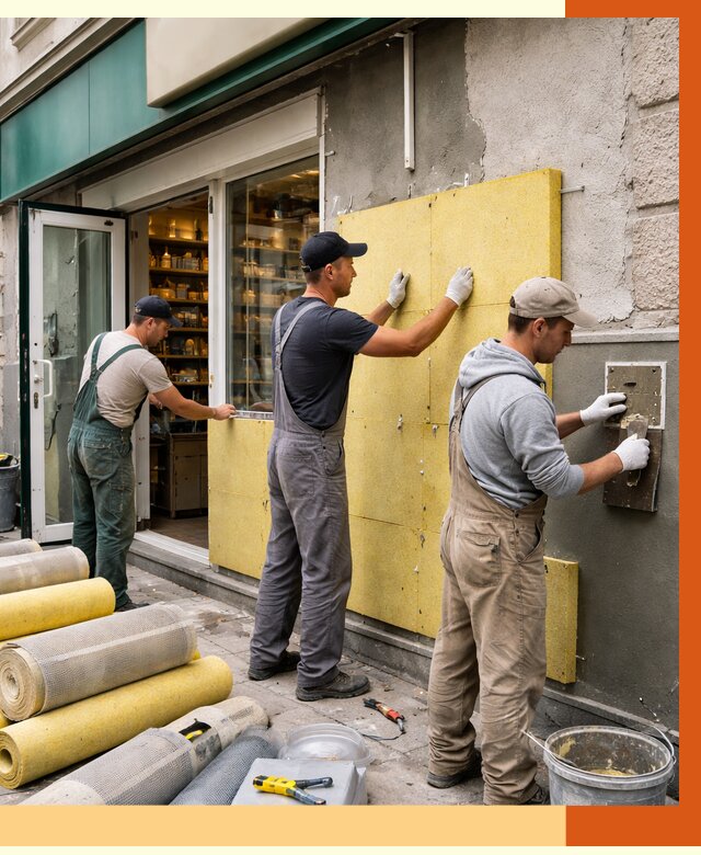 Утепление магазина в Губкине от 4571 руб/м2 — цена, стены и снаружи | ТепломастерГбк