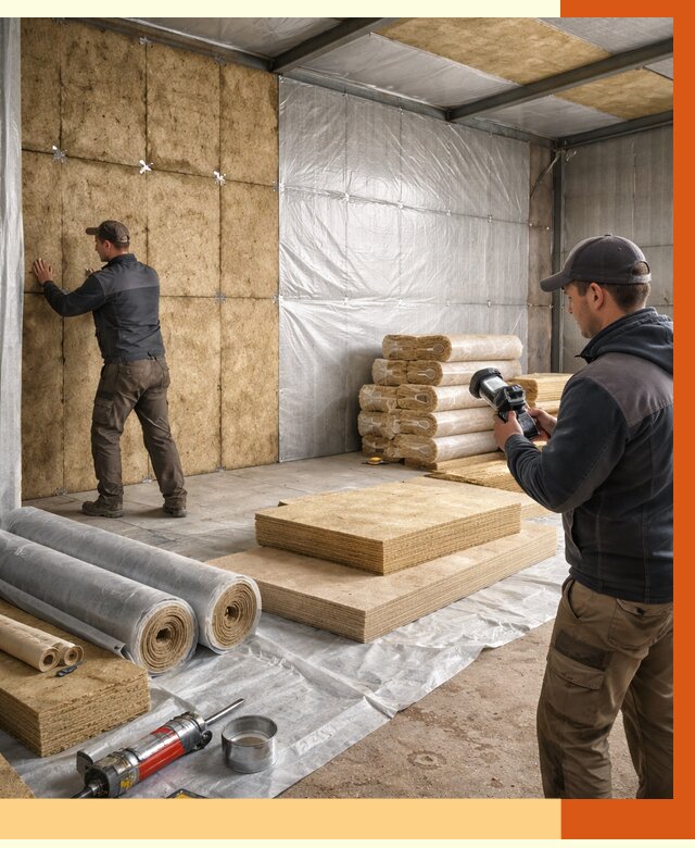 Утепление теплого склада в Губкине под ключ от 11682 руб/м² | ТепломастерГбк