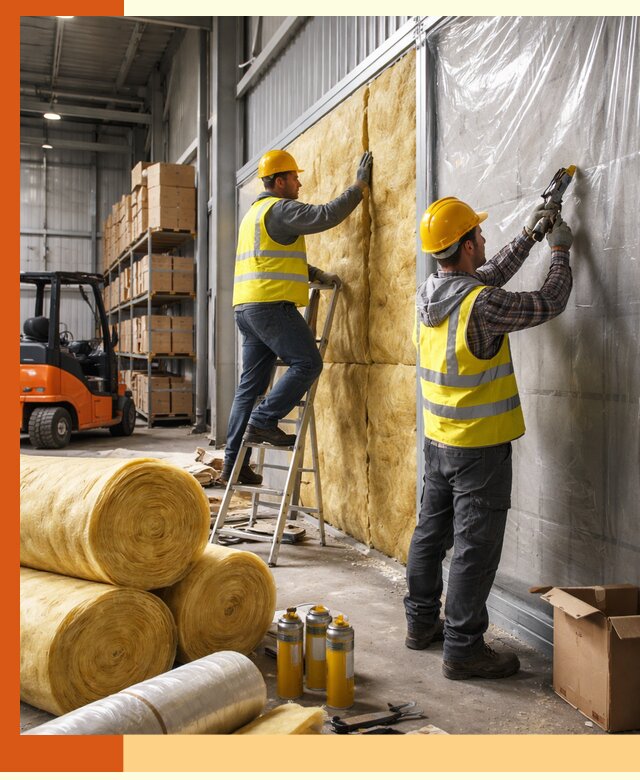 Утепление склада с техникой в Губкине под ключ