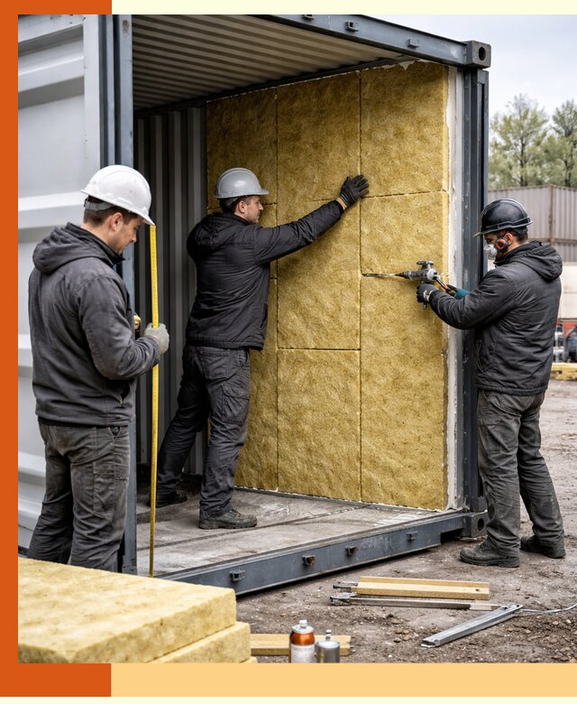 Утепление морского контейнера в Губкине: надежная теплоизоляция и защита
