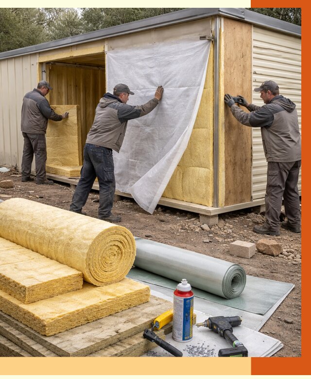 Утепление строительной бытовки в Губкине от 12698 руб. под ключ | ТепломастерГбк