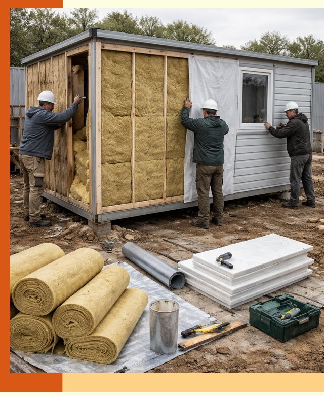 Утепление строительной бытовки под ключ в Губкине для любых условий