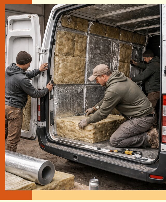 Утепление фургона в Губкине: профессиональная теплоизоляция и шумоизоляция