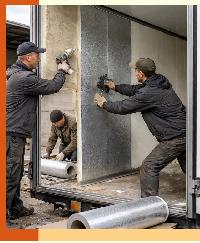 Утепление холодильного кузова в Губкине — монтаж и теплоизоляция