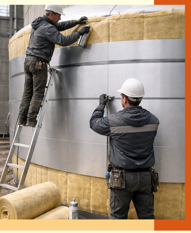 Утепление цистерны в Губкине пенополиуретаном от 14729 руб. под ключ | ТепломастерГбк