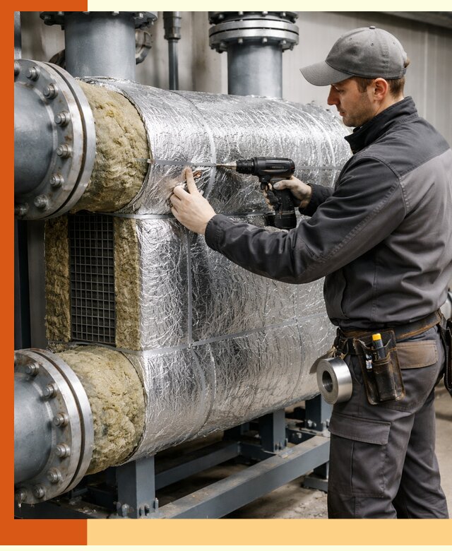 Утепление теплообменника в Губкине — профессиональная теплоизоляция оборудования