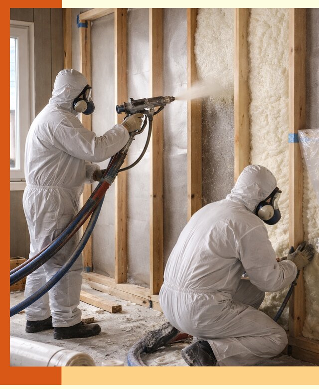 Утепление каркасной стены ППУ в Губкине для домов и коттеджей