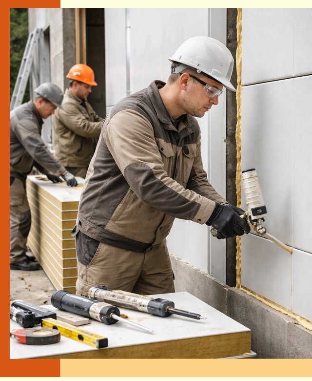 Утепление сэндвич-панелей пенополиуретаном в Губкине