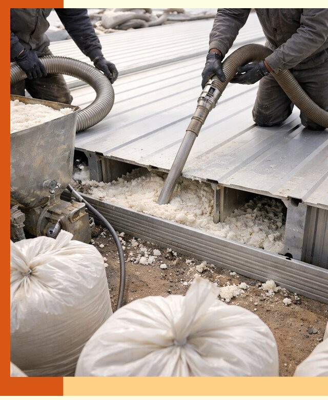 Заполнение пустот кровельных панелей пенными и мокрыми герметиками в Губкине