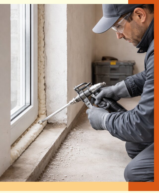 Герметизация стыков ППУ в Губкине от 1676 руб. за м2 — утепление примыканий под ключ | ТепломастерГбк