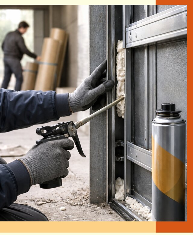 Заполнение пустот ворот в Губкине от 4571 руб. — заливка ППУ, утепление под ключ | ТепломастерГбк