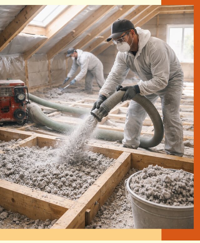 Утепление эковатой в Губкине от 2997 руб./м2 — монтаж и задувка | ТепломастерГбк