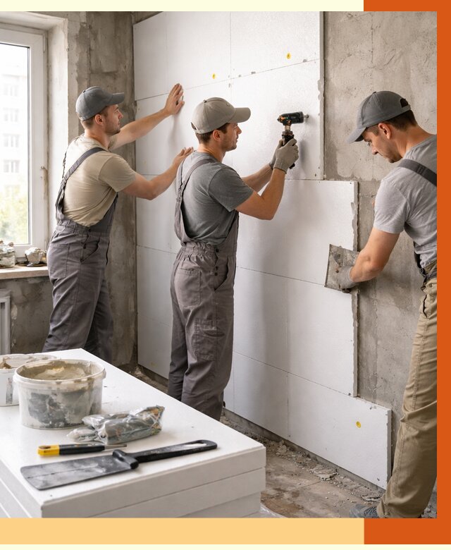 Утепление пенопластом домов и стен в Губкине от 1879 руб. — ТепломастерГбк