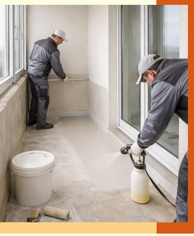 Утепление балкона жидкой теплоизоляцией в Губкине от 5841 руб./м2 | ТепломастерГбк