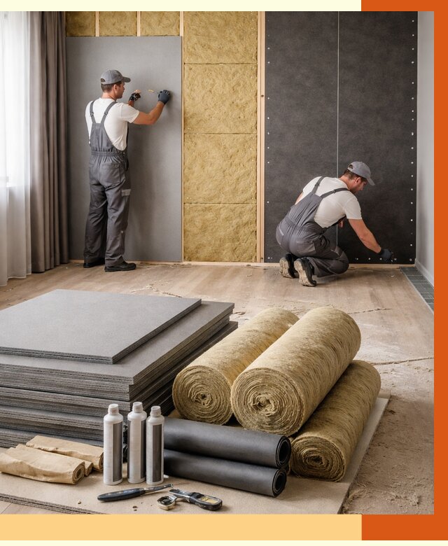 Шумоизоляция дома в Губкине от 4571 руб/м2 — комплексная звукоизоляция под ключ | ТепломастерГбк