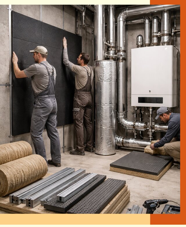 Шумоизоляция котельной в Губкине от 6603 руб. под ключ | Профессиональная звукоизоляция — ТепломастерГбк