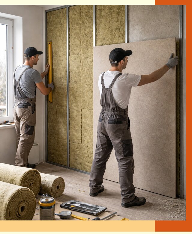 Шумоизоляция стен в Губкине от 4571 руб/м2 — звукоизоляция стен под ключ | ТепломастерГбк