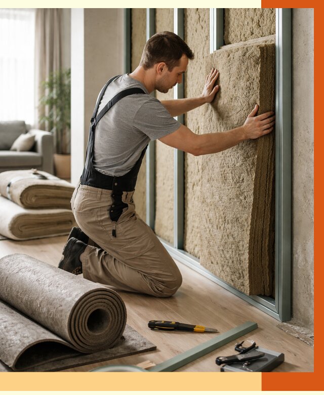 Шумоизоляция перегородок в Губкине от 1676 руб. за м2 — ТепломастерГбк