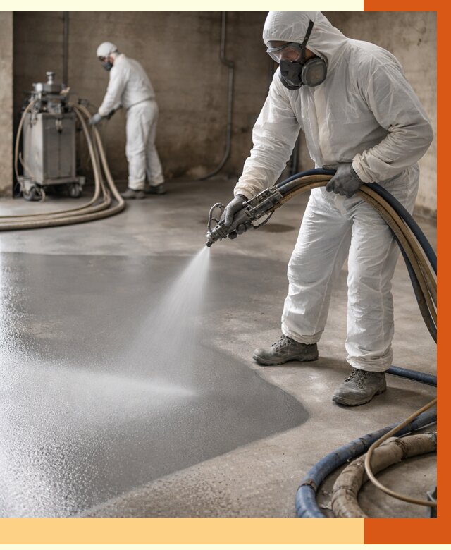 Гидроизоляция полимочевиной в Губкине от 8634 руб/м² — напыление полимерной гидроизоляции | ТепломастерГбк