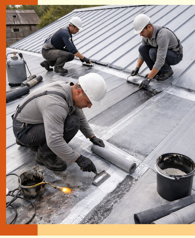 Гидроизоляция металлической кровли с гарантией в Губкине